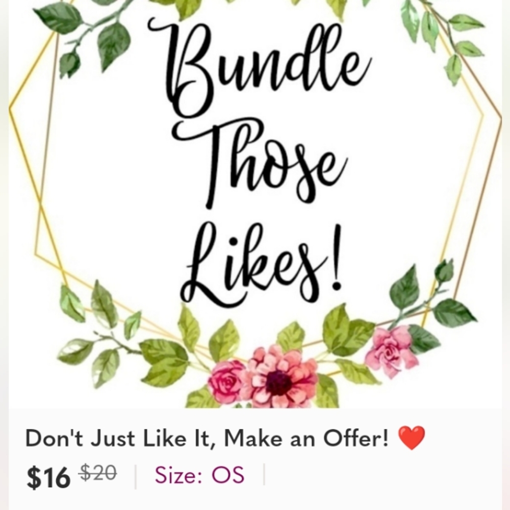Bundle your likes for a special discount , as well as cheaper shipping.